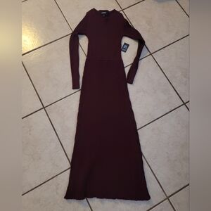 Burgundy Long Sleeve Winter Dress NWT